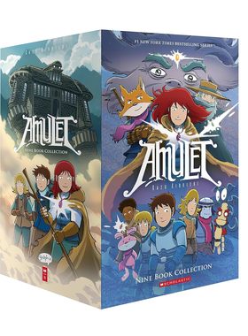【3-6周达】英文原版 护身符1-9盒装 Amulet #1-9 Box Set 平装 畅销进口儿童漫画 冒险 9781339043456