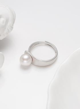 Audrey PearlS925银淡水珍珠戒指7.5-8.5mm V201-H334