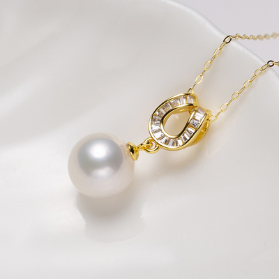 Audrey PearlS925银淡水珍珠吊坠9-10mm V201-S850