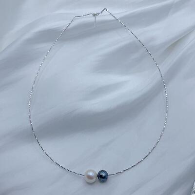 Audrey PearlS925银珍珠项链9mm V201-S1277