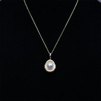 Audrey PearlS925银海水真多麻珍珠吊坠7.5mm V201-S1041