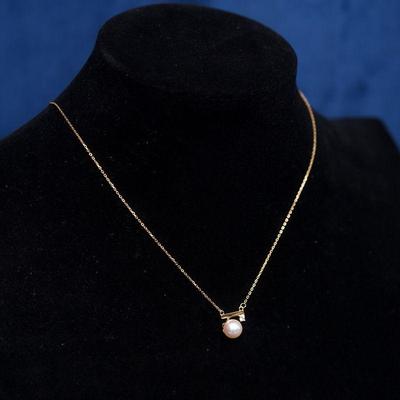 Audrey PearlS925银海水AKOYA珍珠吊坠7mm V201-S1183