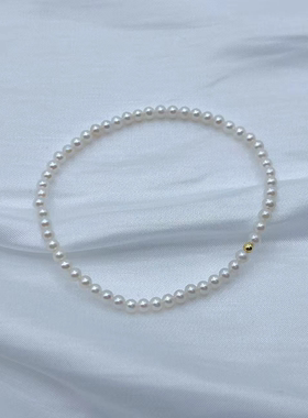 Audrey Pearl18K金淡水珍珠手链3-4mm V201-Z267
