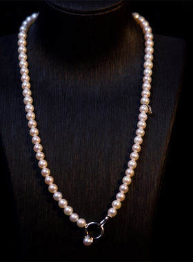 S925银淡水珍珠项链5mm V201-S1192