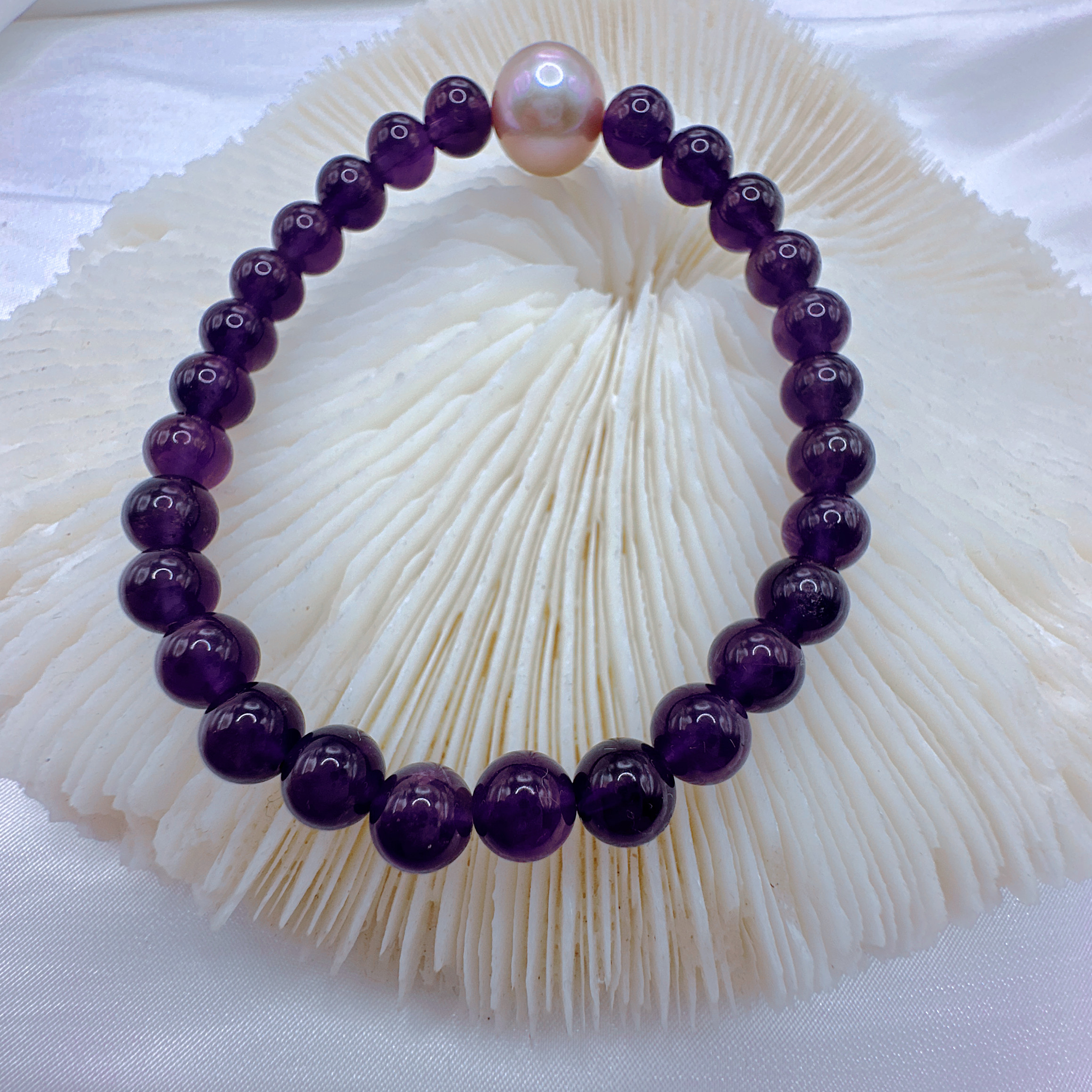 Audrey Pearl紫水晶淡水珍珠手链10-11mm,珠宝/钻石/翡翠,手饰,淘宝优惠券,粉丝福利购,淘宝优惠卷