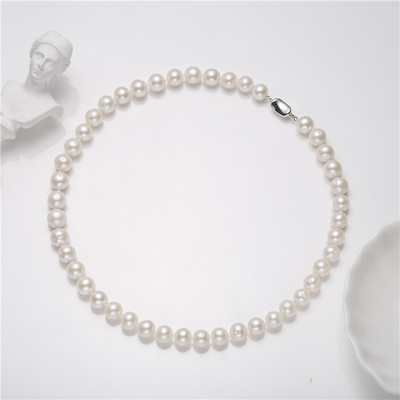 Audrey PearlS925银淡水珍珠项链9mm V159-S16