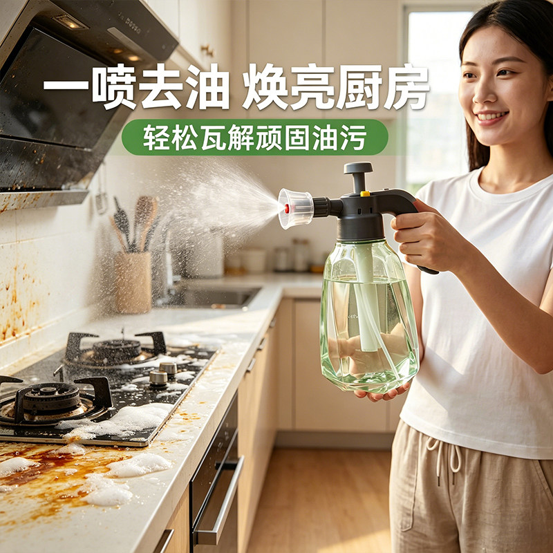 高压泡沫清洁喷壶擦玻璃拖地厨房