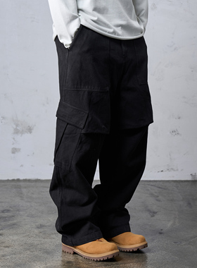 DOKIE春秋潮牌美式男款工装裤400G珠帆布宽松直筒休闲长裤潮34005