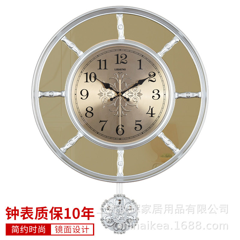 欧式轻奢装饰钟挂钟客厅餐厅挂表时尚现代表简约时钟家用创意钟表
