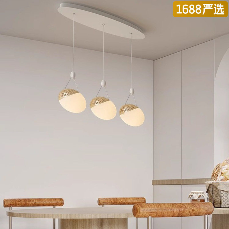 【严选】餐厅吊灯现代简约艺术茶室吧台魔豆餐桌灯北欧长线小吊灯