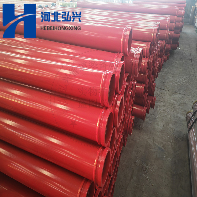 混凝土输送地泵管DN125*3000泵管 烤漆耐磨泵管 泵管大弯