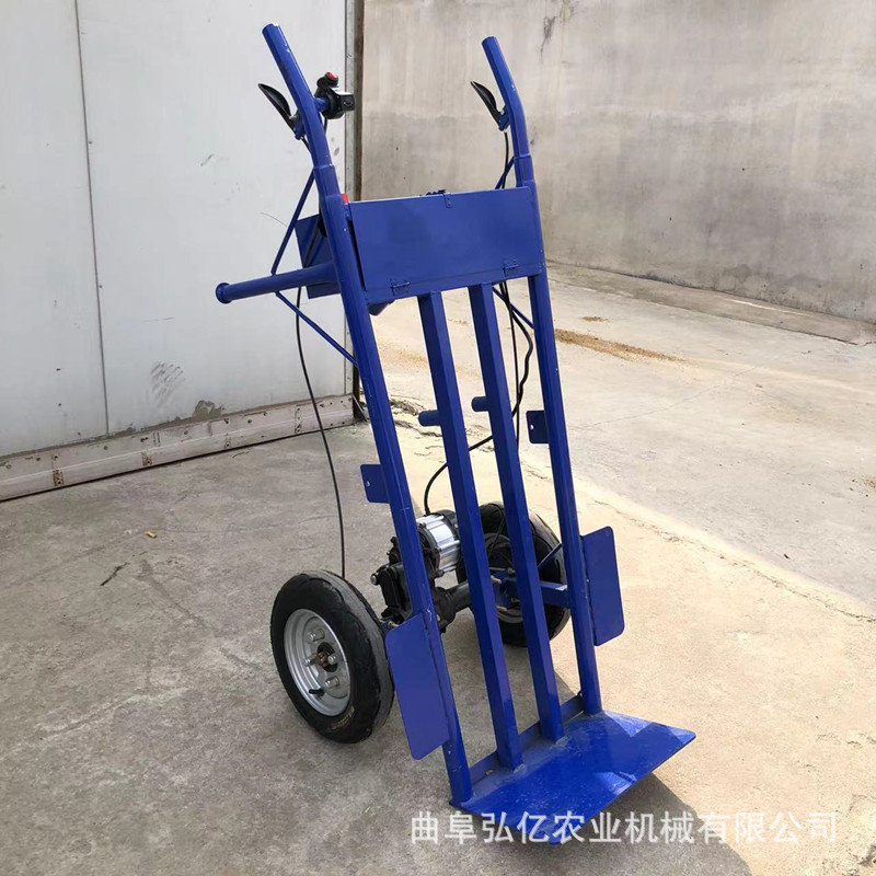 批发零售小型电动手推车货物搬运静音平板车瓷砖水泥装修上料车