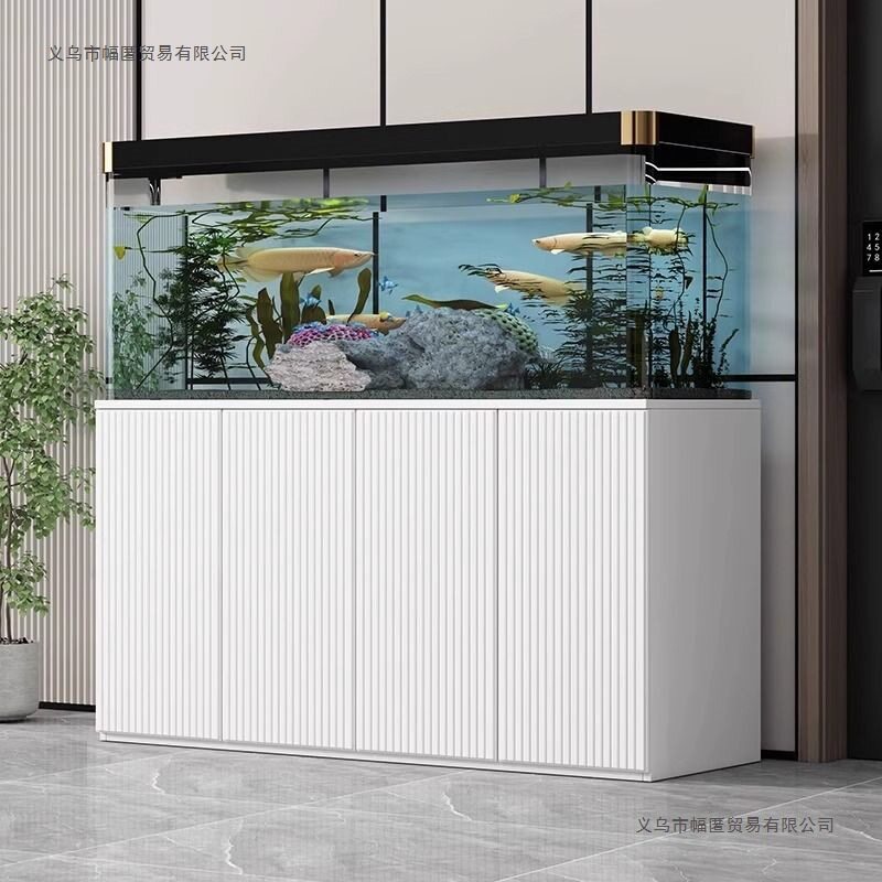 鱼缸柜小型水族箱客厅造景落地家用大型生态底柜玻璃金鱼缸置物柜