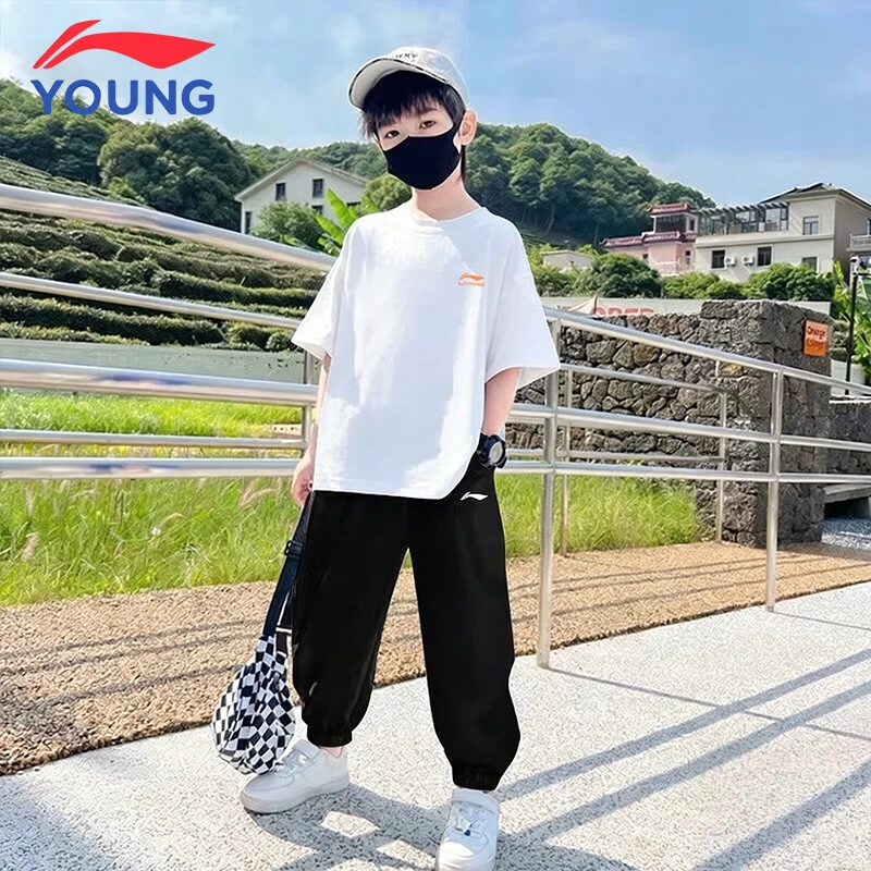 李宁儿童运动套装夏季童装两件套
