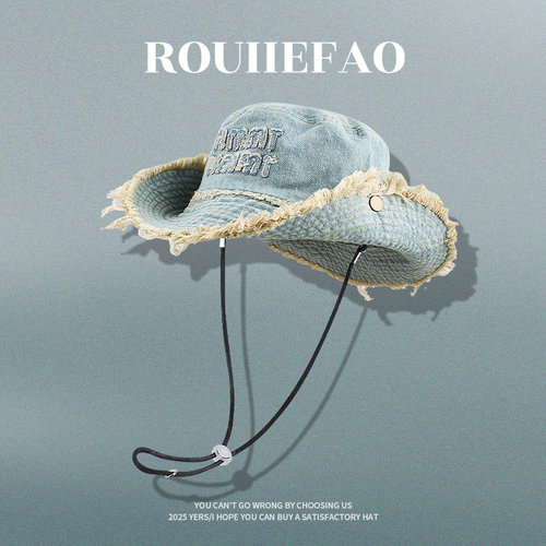 ROUIIEFAO登山帽大帽檐显脸小