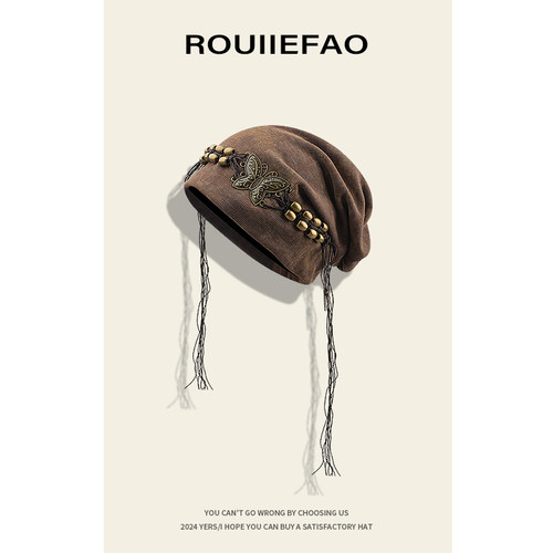 ROUIIEFAO堆堆帽逛街街头女秋冬