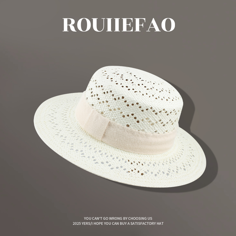 ROUIIEFAO草帽法式复古镂空