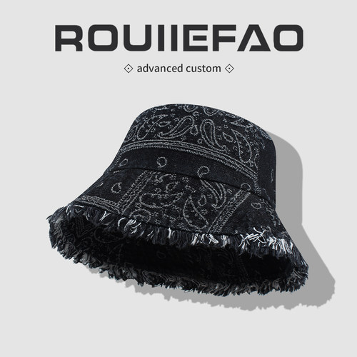 ROUIIEFAO渔夫帽腰果花图案