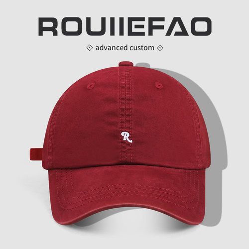 ROUIIEFAO棒球帽小R字母刺绣