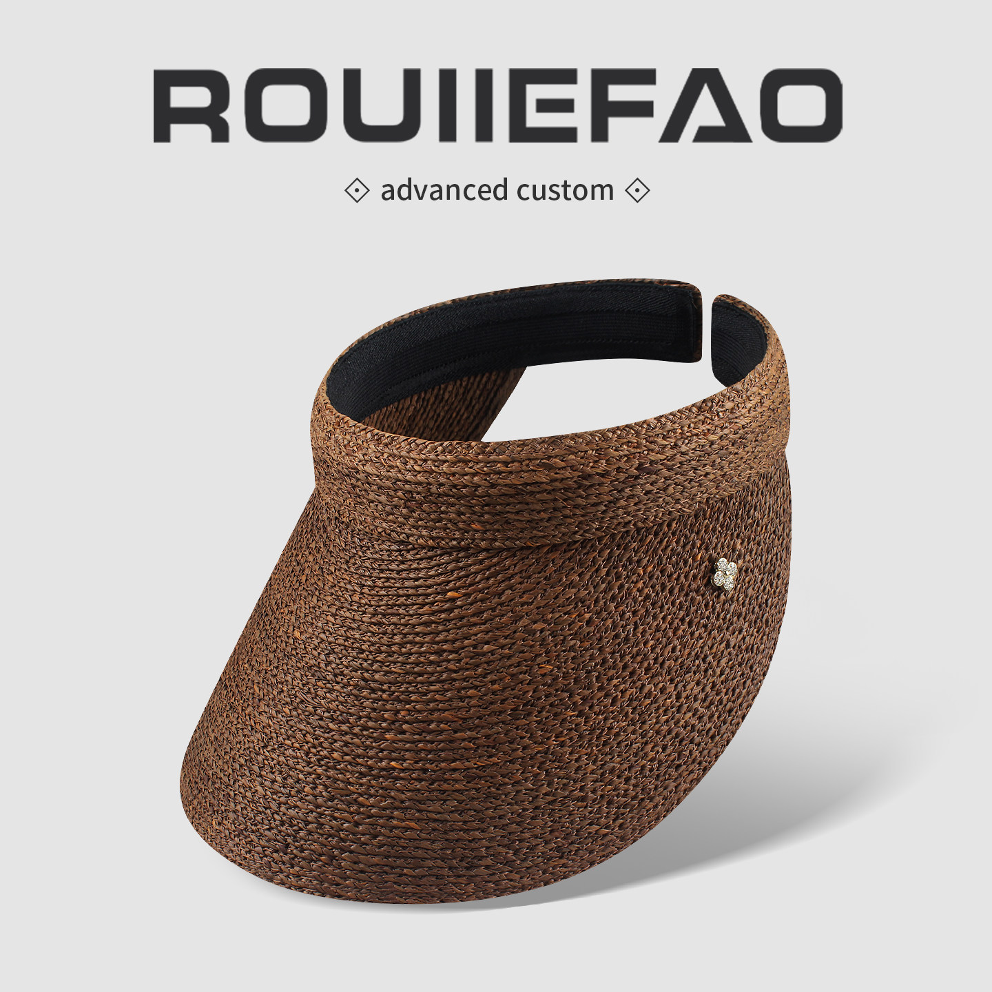 ROUIIEFAO空顶帽高级感拉菲草图片
