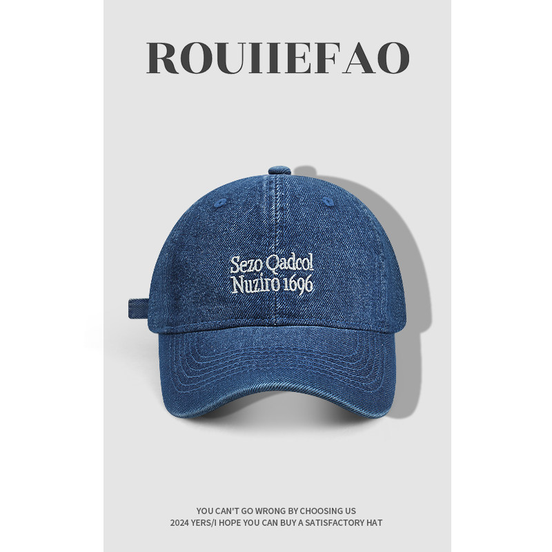 美式复古街头水洗牛仔棒球帽子女显脸小字母刺绣宽檐遮阳鸭舌帽男,服饰配件/皮带/帽子/围巾,帽子,淘宝优惠券,粉丝福利购,淘宝优惠卷