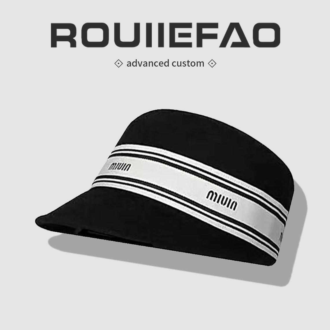 ROUIIEFAO马术帽字母织带装饰