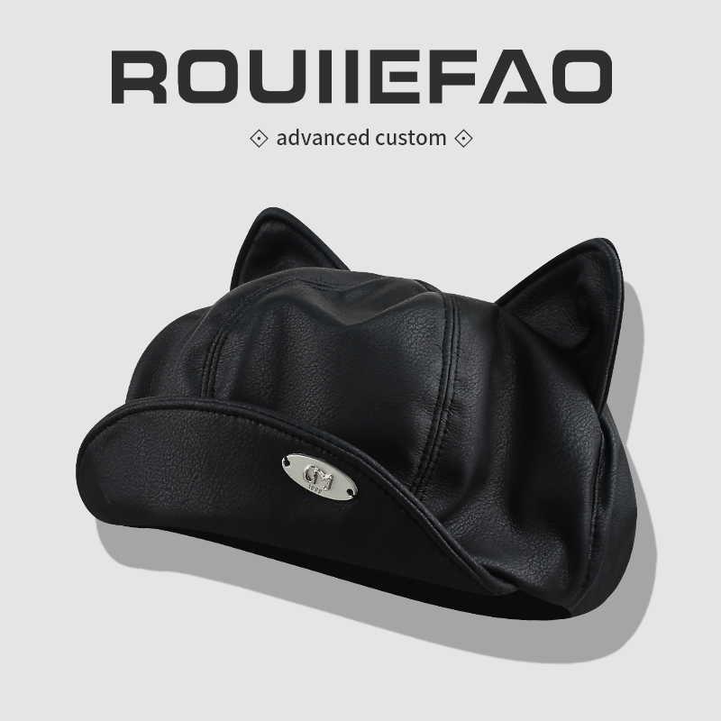 ROUIIEFAO八角帽可爱猫耳朵