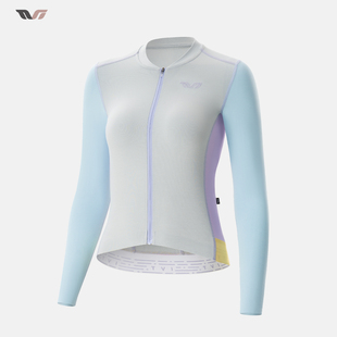 TVI骑行服女款 春夏秋公路山地自行车上衣显瘦透气防晒 多巴胺长袖
