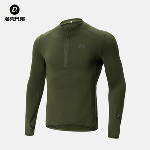 洛克兄弟骑行服抓绒保暖上衣防风长袖山地公路车户外徒步外套男款