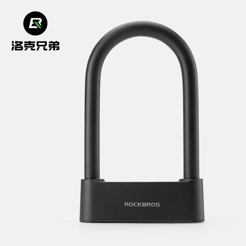 洛克兄弟指纹U型锁智能自行车锁防盗摩托车USB充电锁门锁电动车锁