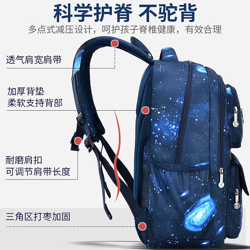 2026新款小学生书包男孩一六年级书包学院英伦风减负儿童书包