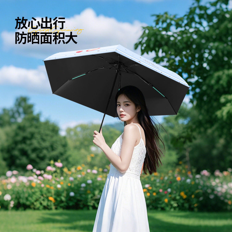五折伞晴雨两用太阳伞心形手柄防紫外线胶囊伞防晒雨伞
