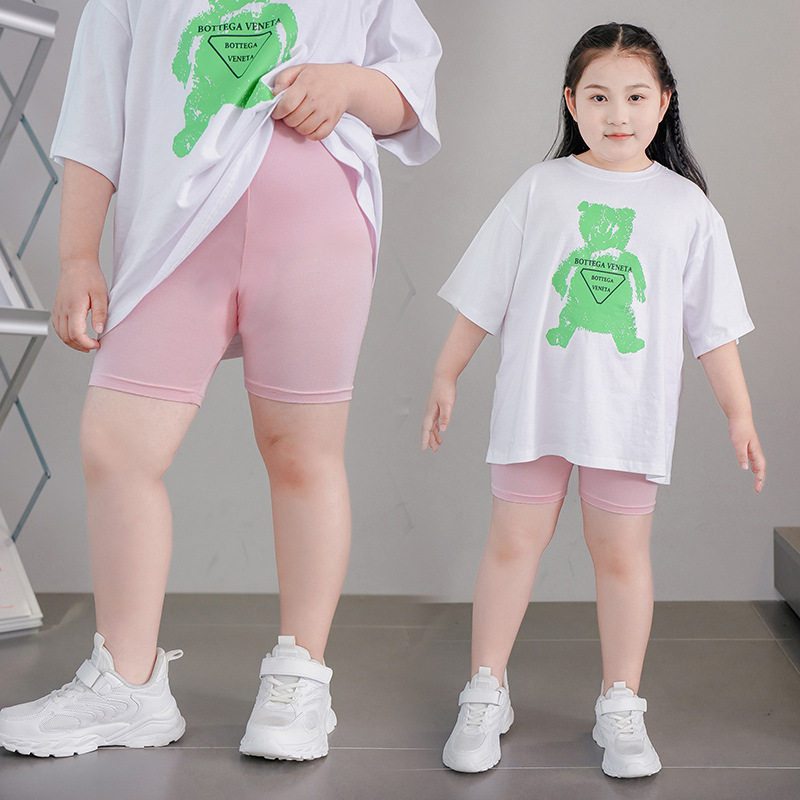 胖女童安全裤夏季薄款棉三分裤大码弹力防走光短裤内裤加肥