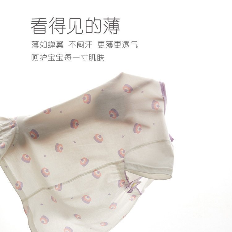 婴儿连体衣短袖夏季薄款女宝宝夏天无骨透气哈衣新生儿可爱萌爬服