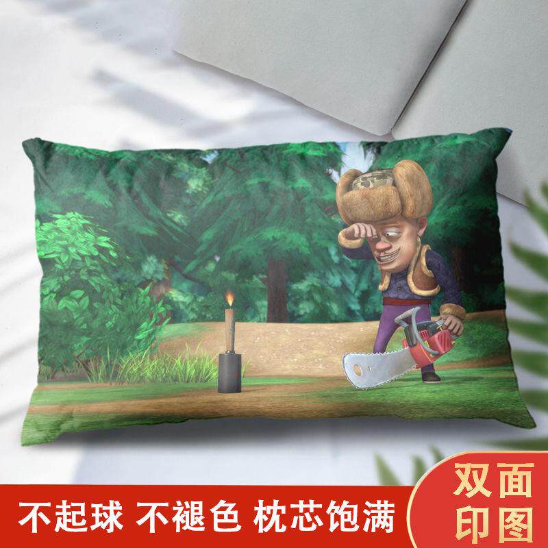 新品熊出没卡通抱枕熊大熊二光头强枕头可定制动漫儿童靠枕枕芯枕