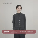 针织衫 小禾 开衫 100绵羊毛复古排扣半高领简约薄款 等天晴2.0