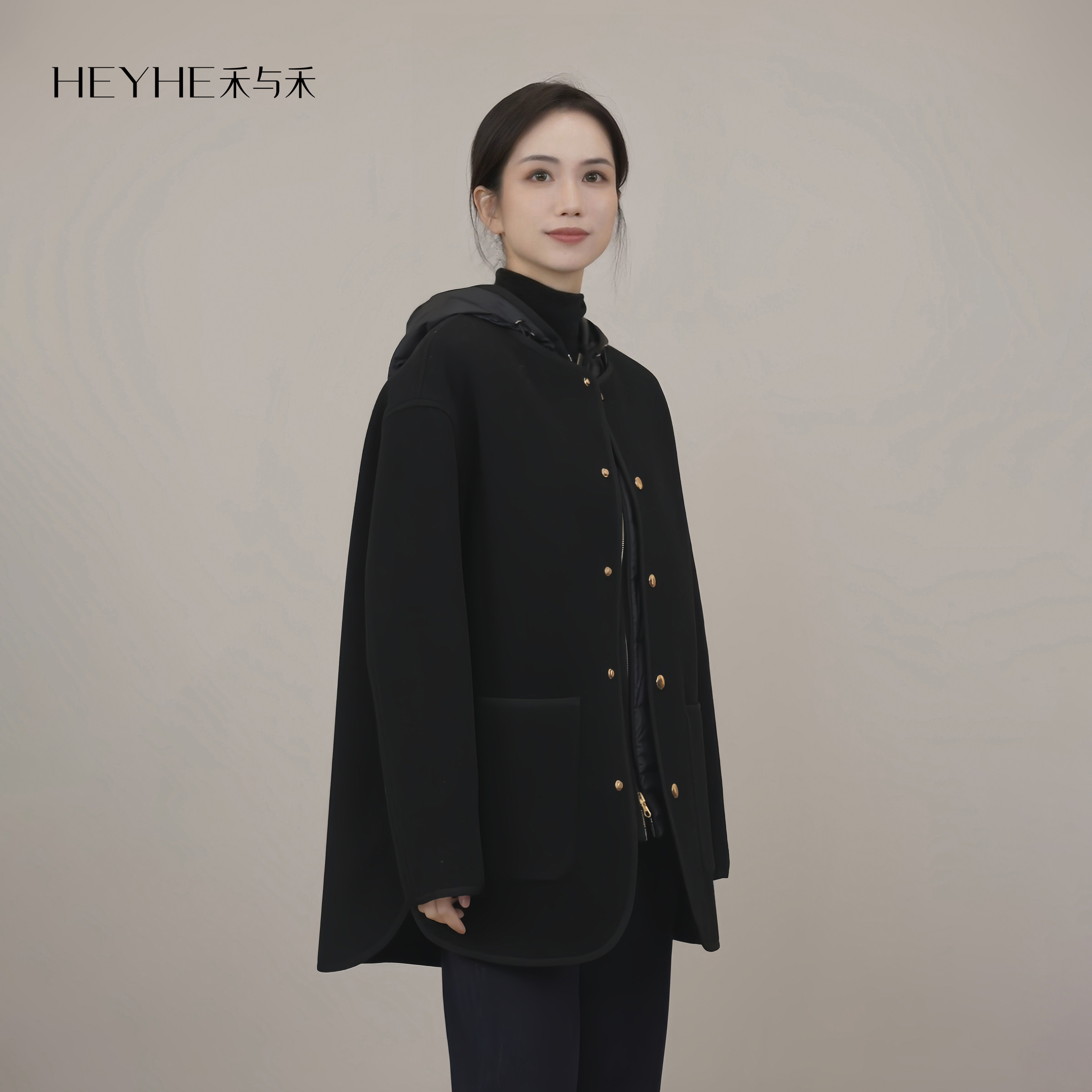 小禾【羽皇大衣】95白鹅绒山羊绒羊毛御寒锁温保暖短款鹅绒服外套