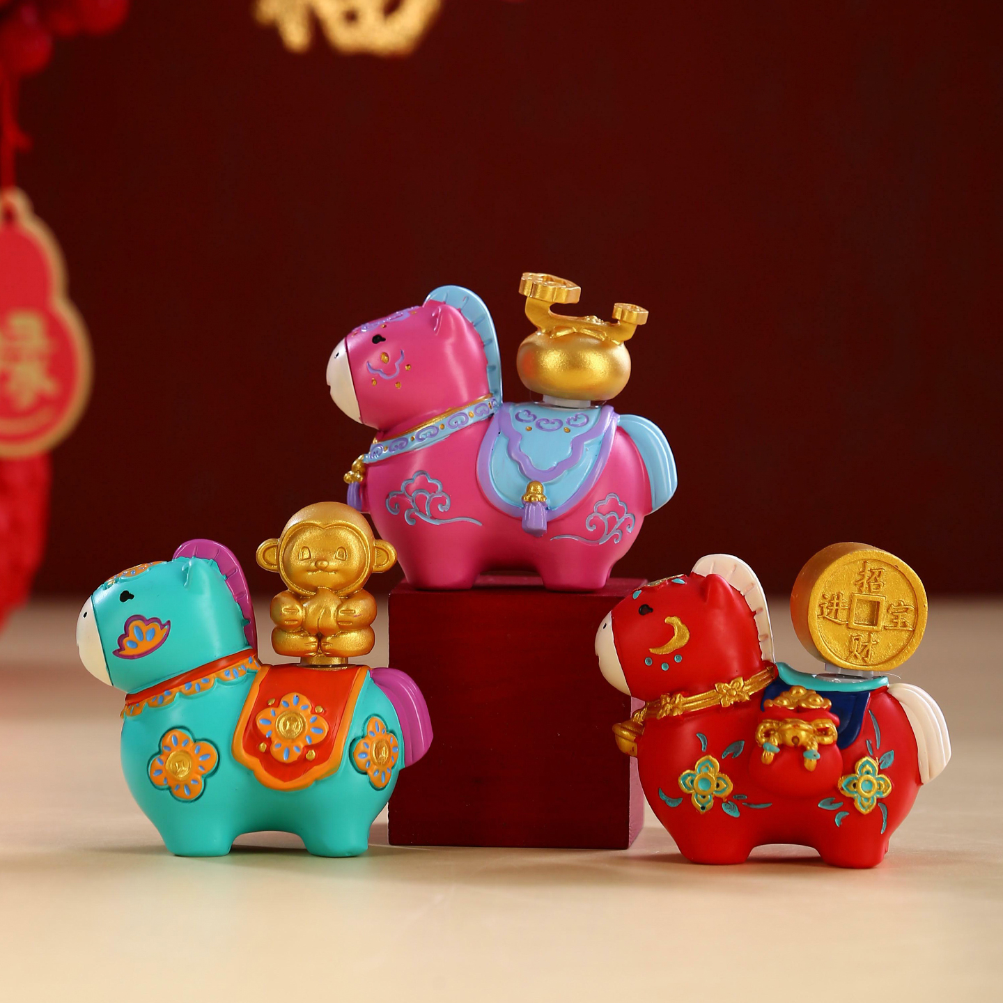 平安招财马摆件桌面创意马年礼品