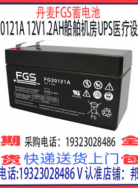 丹麦FGS蓄电池FG20121A 12V1.2AH免维护 船舶机房UPS通信医疗设备