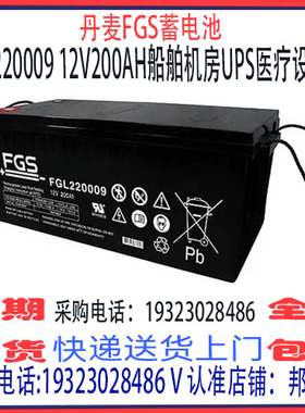 丹麦FGS蓄电池FGL220009 12V200AH免维护 船舶 机房通信 医疗设备