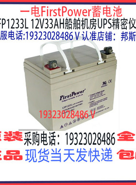 FirstPower一电蓄电池LFP1233L 12V33AH免维护 机房UPS应急消防