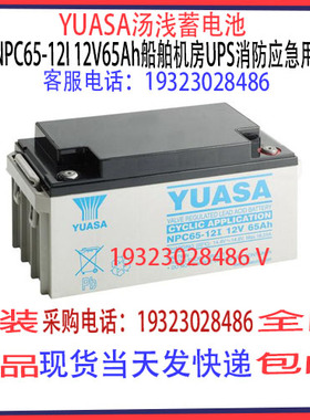 汤浅YUASA蓄电池NPC65-12I 12V65Ah免维护 船舶机房UPS消防应急