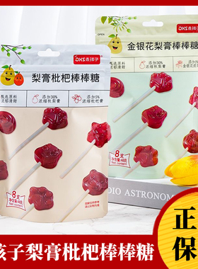 乖孩子金银花梨膏枇杷叶黄素酯软糖棒棒糖48g休闲造型儿童零食品