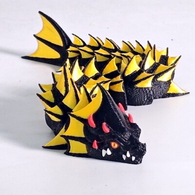 3d打印中国龙水晶龙蝰蛇礼物玩具