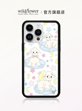 Wildflower小羊羔手机壳Lullaby Lambs适用苹果iPhone16/15/14/13/Pro/Max/Plus硬壳全包硅胶防摔欧美时尚wf
