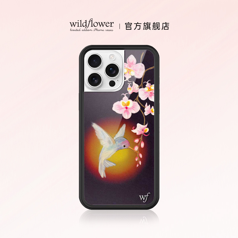 Wildflower蜂鸟手机壳Hummingbird适用苹果iPhone16/15/14/Pro/Max硬壳全包保护套硅胶防摔个性时尚wf复古