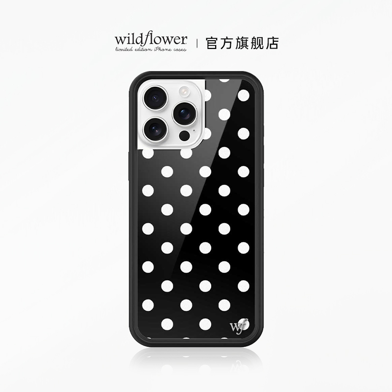 Wildflower黑色波点手机壳