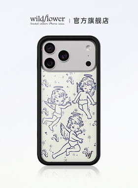 Wildflower天使手机壳Cherubs适用苹果iPhone17/16/15/14/13/12/Pro/Max硬壳全包保护套硅胶防摔欧美时尚wf