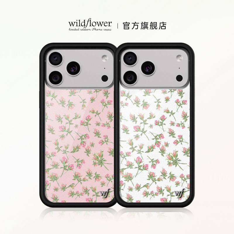 Wildflower粉色/紫色玫瑰手机壳