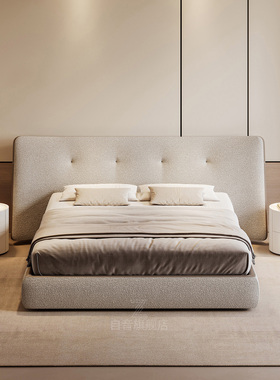 poliform宽屏床高端主卧超大法式床双人床主卧2米x2米2意式极简